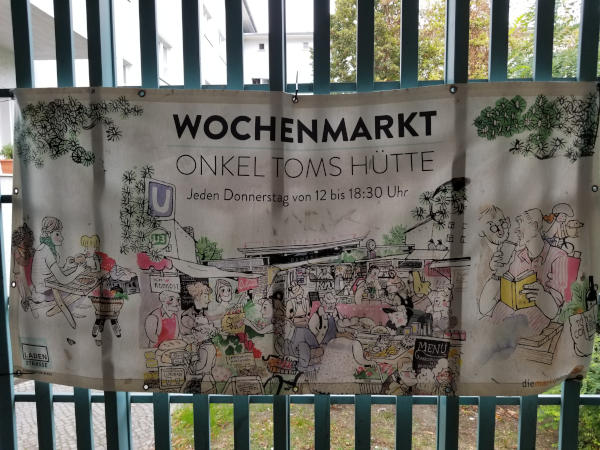 wochenmarkt poster at Onkel Toms Huette